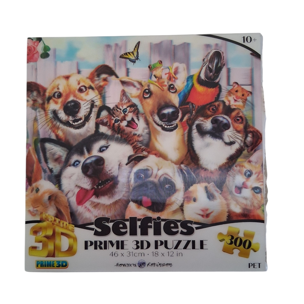 Prime 3D Puzzle Selfies by Howard Robinson – 300 Pieces (Box Damaged)